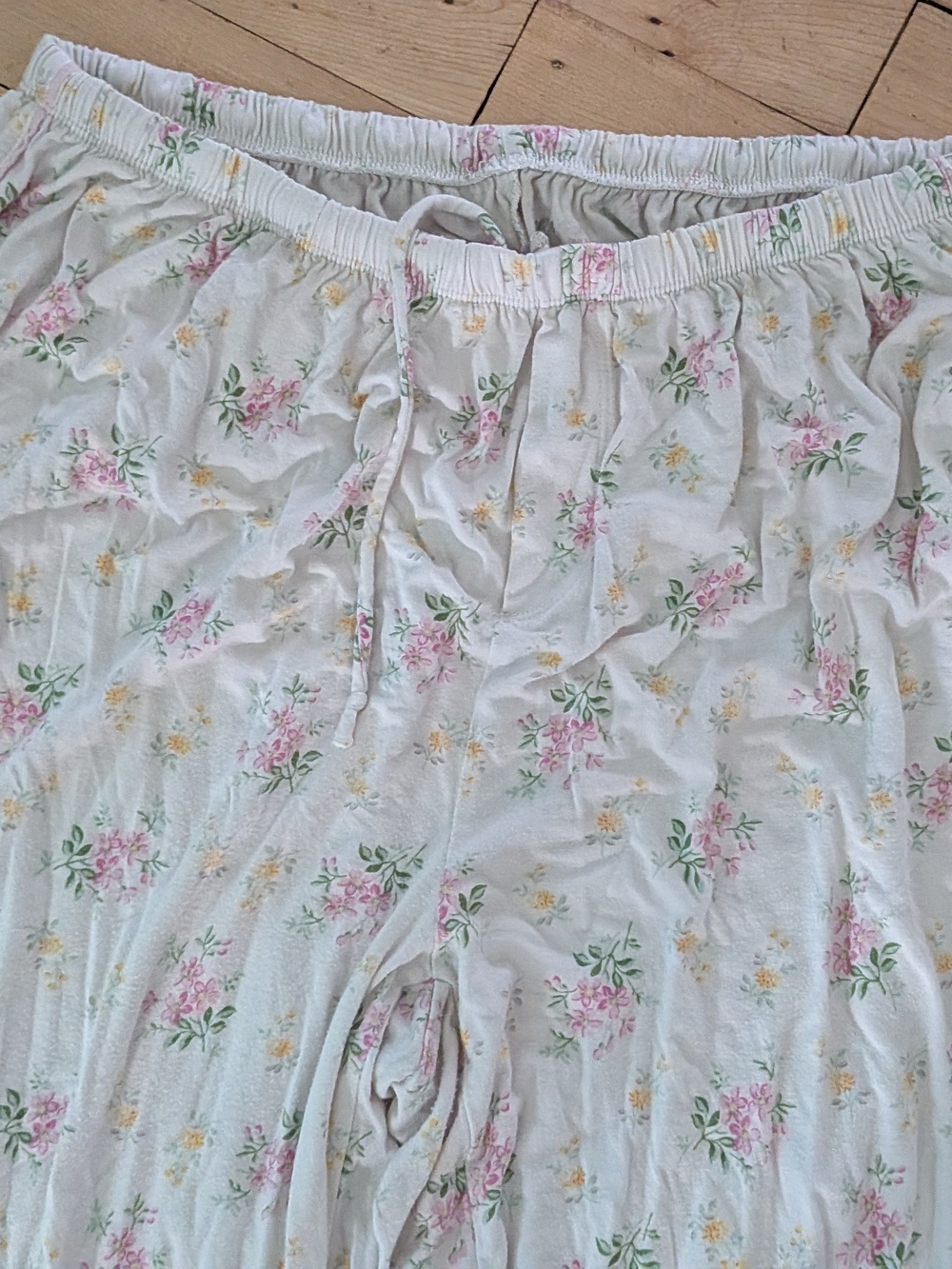 aerie White Floral Cotton Pajama Pants Size Medium